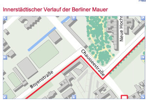 Der Mauer-Verlauf an der Boyenstraße, Quelle: Berlin.de