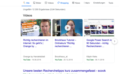 Gut recherchiert ist halb gewonnen