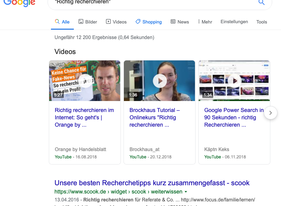 Gut recherchiert ist halb gewonnen